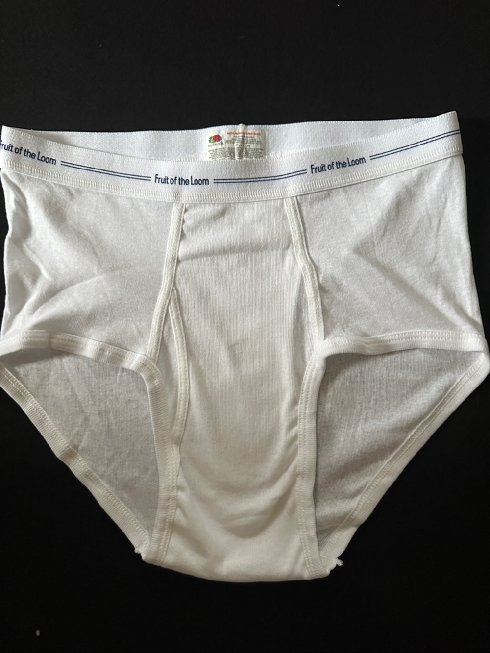 Fruit of the Loom Men’s White Briefs with Branded Waistband